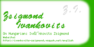 zsigmond ivankovits business card